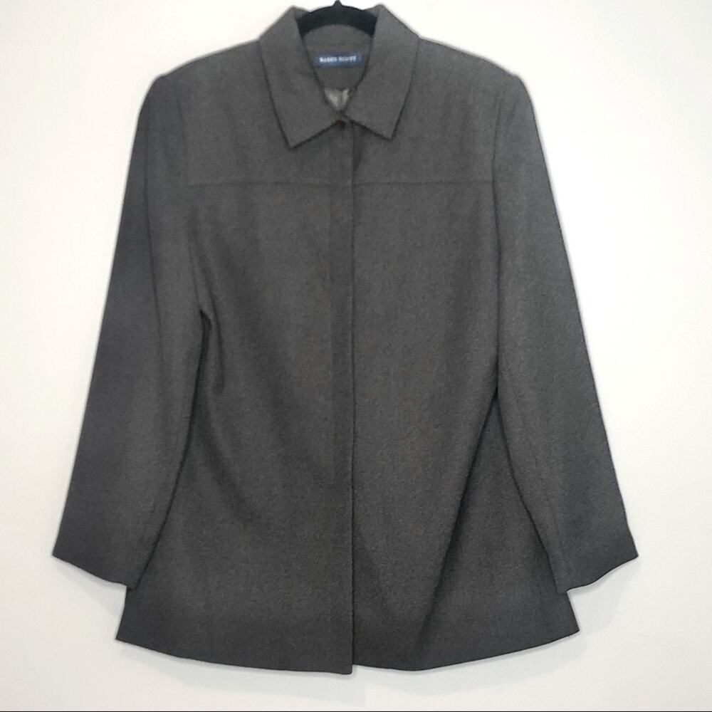Karen Scott Charcoal Gray Blazer Jacket Size 10